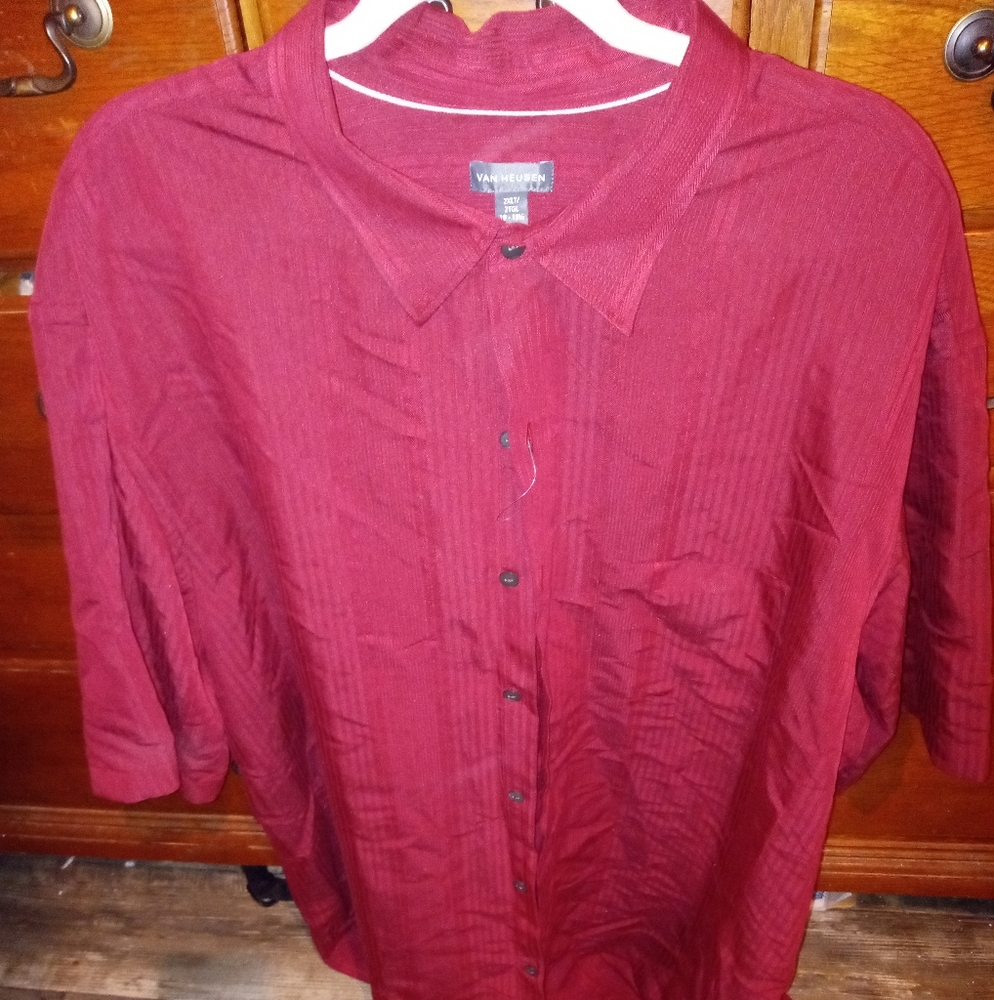 Van Heusen Red Men's Dress Shirt
